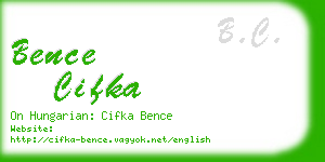 bence cifka business card
